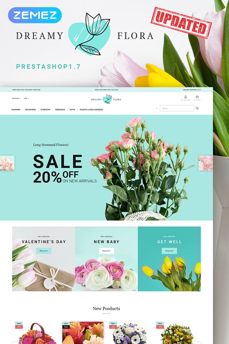 Dreamy Flora PrestaShop Theme