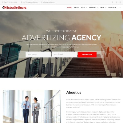 ExtraOrdinarz - motyw WordPress dla strony agencji reklamowej #66888