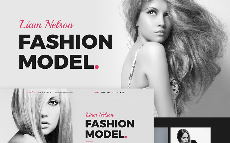 Nelson Fashion - Model Agency WordPress Elementor Theme WordPress Theme