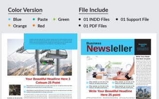 12 Page Company Newsletter - Corporate Identity Template