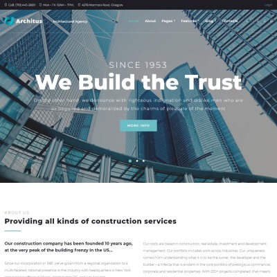 Responsive WordPress thema over Bouwbedrijf #66887