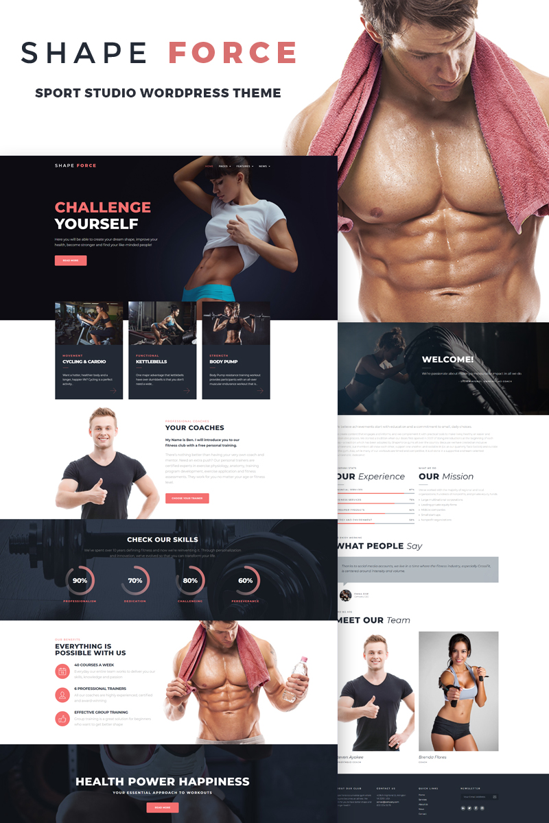 ShapeForce - Sport Studio WordPress Theme