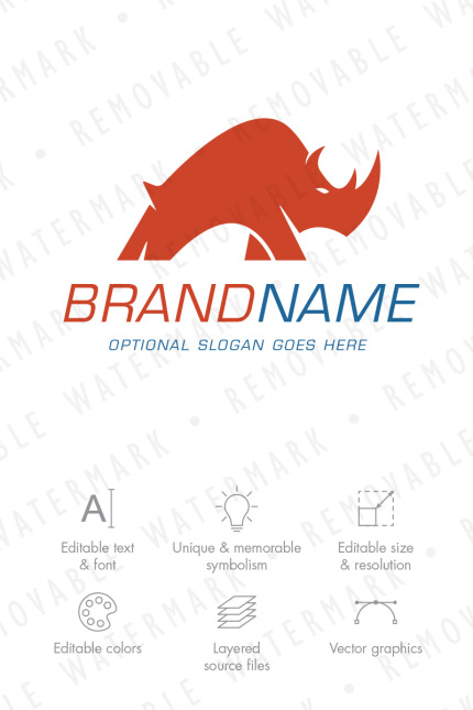 Template #66919 Strong Bold Webdesign Template - Logo template Preview