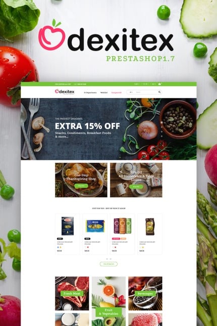 Template #66944 Grocery Market Webdesign Template - Logo template Preview