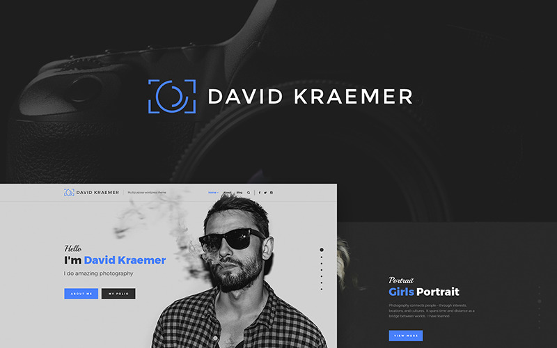 David Kraemar - Photographer WordPress Theme