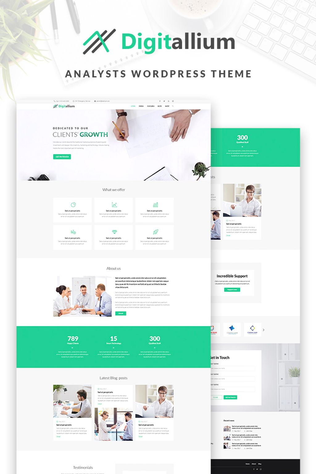 Digitalium - Marketing Agency Elementor WordPress Theme - screenshot