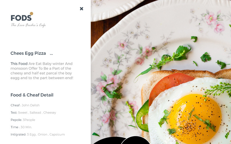 FODS - The Live Foodie's Cafe PSD Template