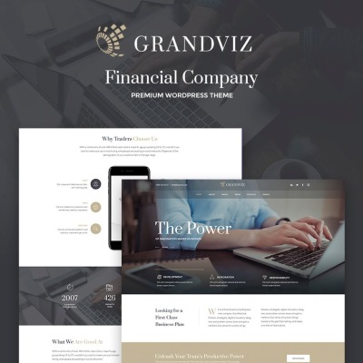 Grandviz - Premium WordPress Theme für Banken und Finanzdienstleistern #66990