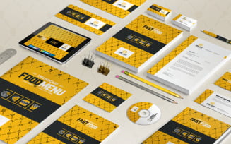 Stationery Mega Branding Identity Design For Fast Food Agency or Company