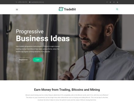 TradeBit - Bitcoin-Trading WordPress Theme