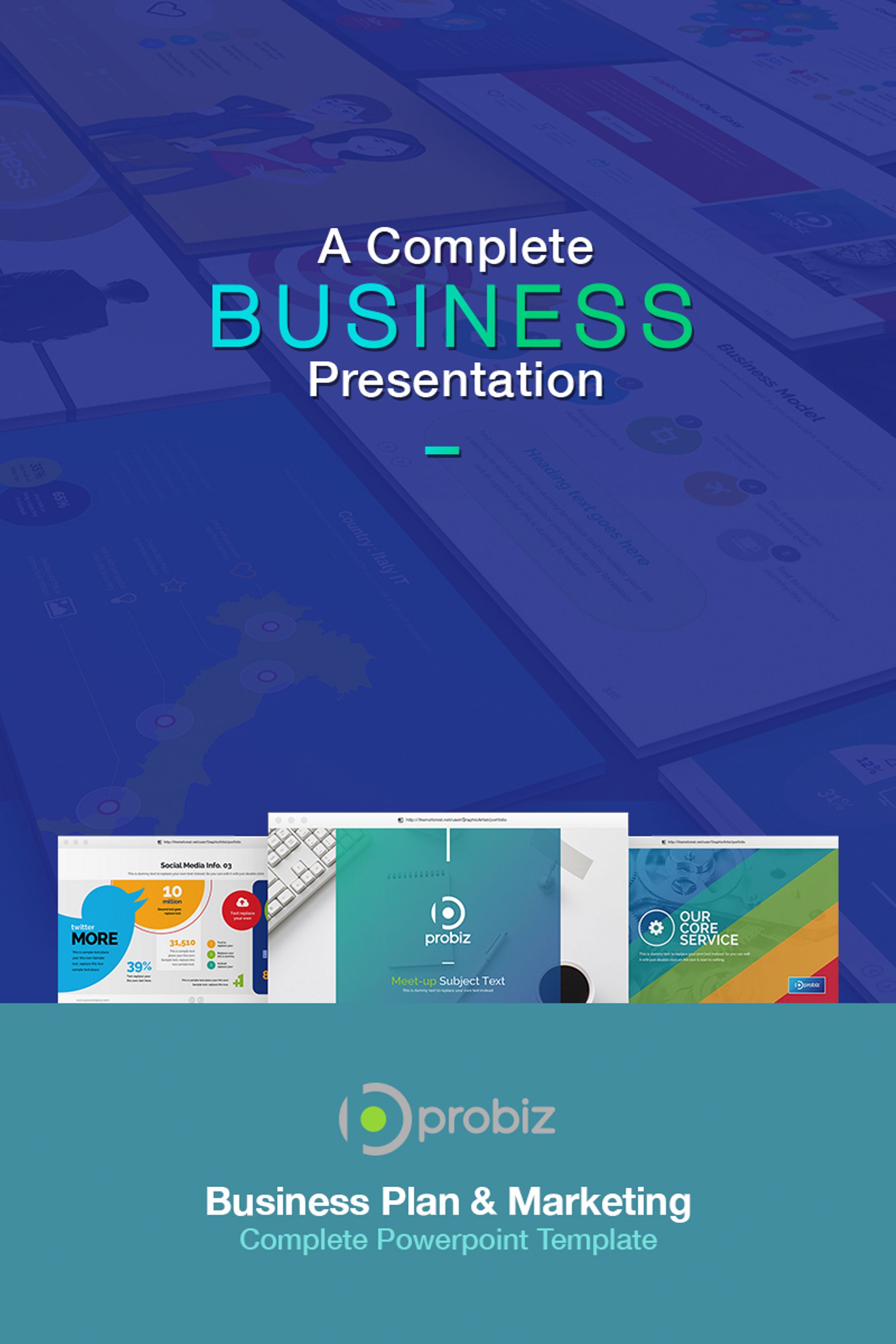 Business Plan & Marketing PowerPoint template