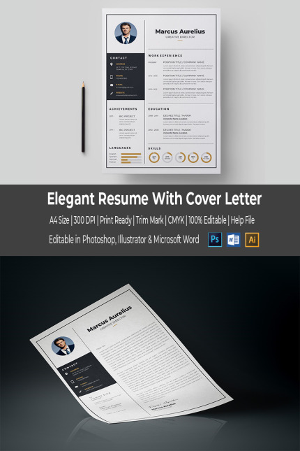 Template #67033 Resume Clean Webdesign Template - Logo template Preview