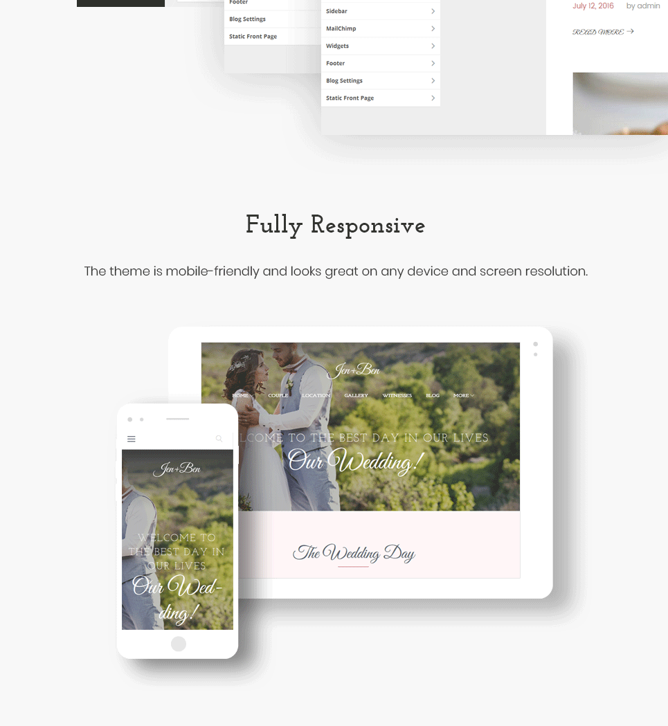 Jen + Ben - Wedding Planner Motyw WordPress Elementor - Obraz funkcji 7