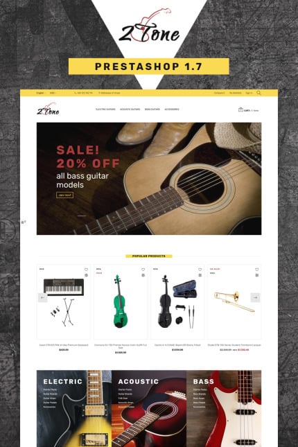 Template #67049 Tone Guitar Webdesign Template - Logo template Preview