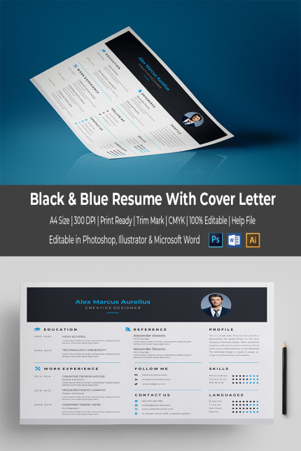 Template #67057 Resume Clean Webdesign Template - Logo template Preview