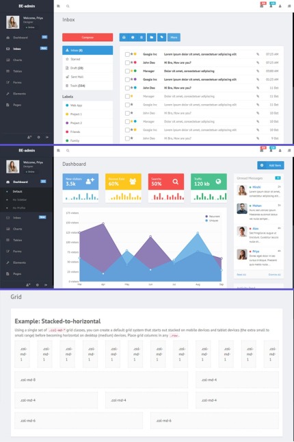 Template #67067 Bootstrap Dashboard Webdesign Template - Logo template Preview