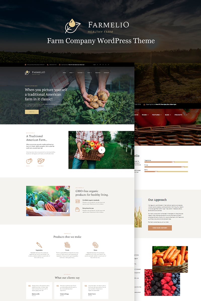 Farmelio - Farm Responsive WordPress Theme