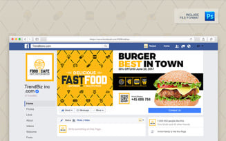 Food Company Cover : Facebook Cover Photo, Twitter Cover, YouTube Channel Art Social Media Template