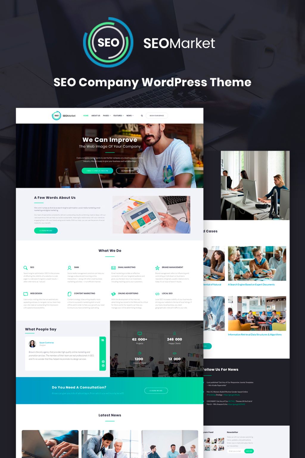 SEOMarket - SEO Website WordPress Theme - screenshot