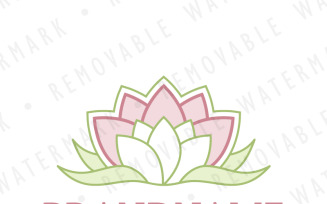 Vintage Lotus Bloom Logo Template