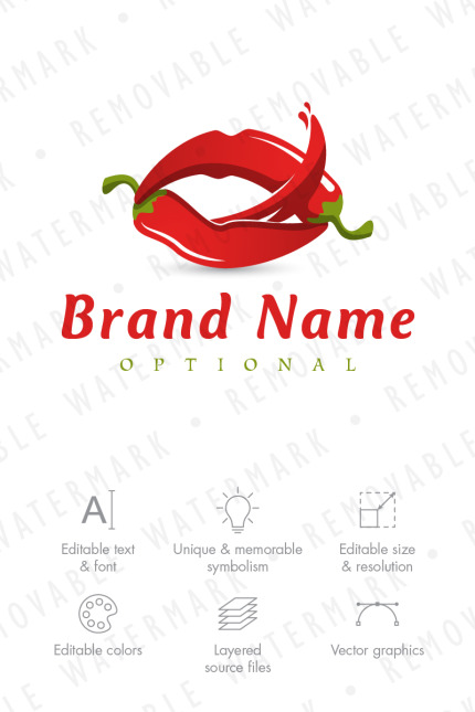 Template #67105 Chili Pepper Webdesign Template - Logo template Preview