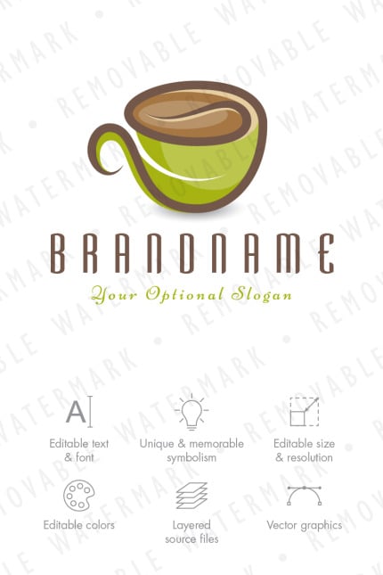 Template #67106 Coffee Cup Webdesign Template - Logo template Preview