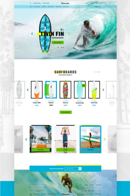 Template #67118 Shop Surf Webdesign Template - Logo template Preview