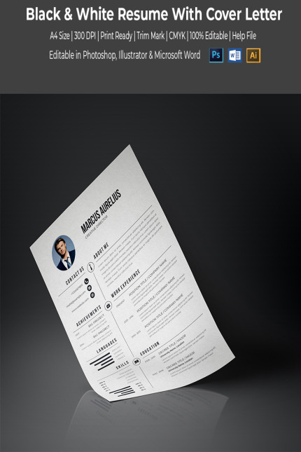 Template #67121 Resume Clean Webdesign Template - Logo template Preview
