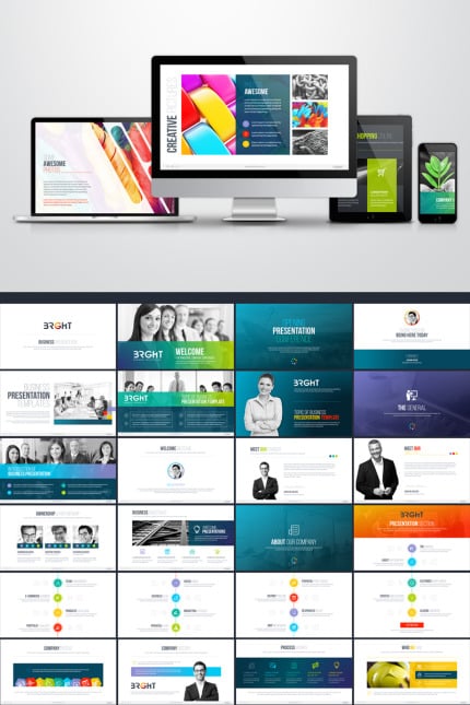 Template #67140 Simple Powerpoint Webdesign Template - Logo template Preview