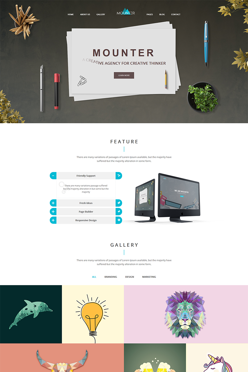 Mounter - Corporate Website Template