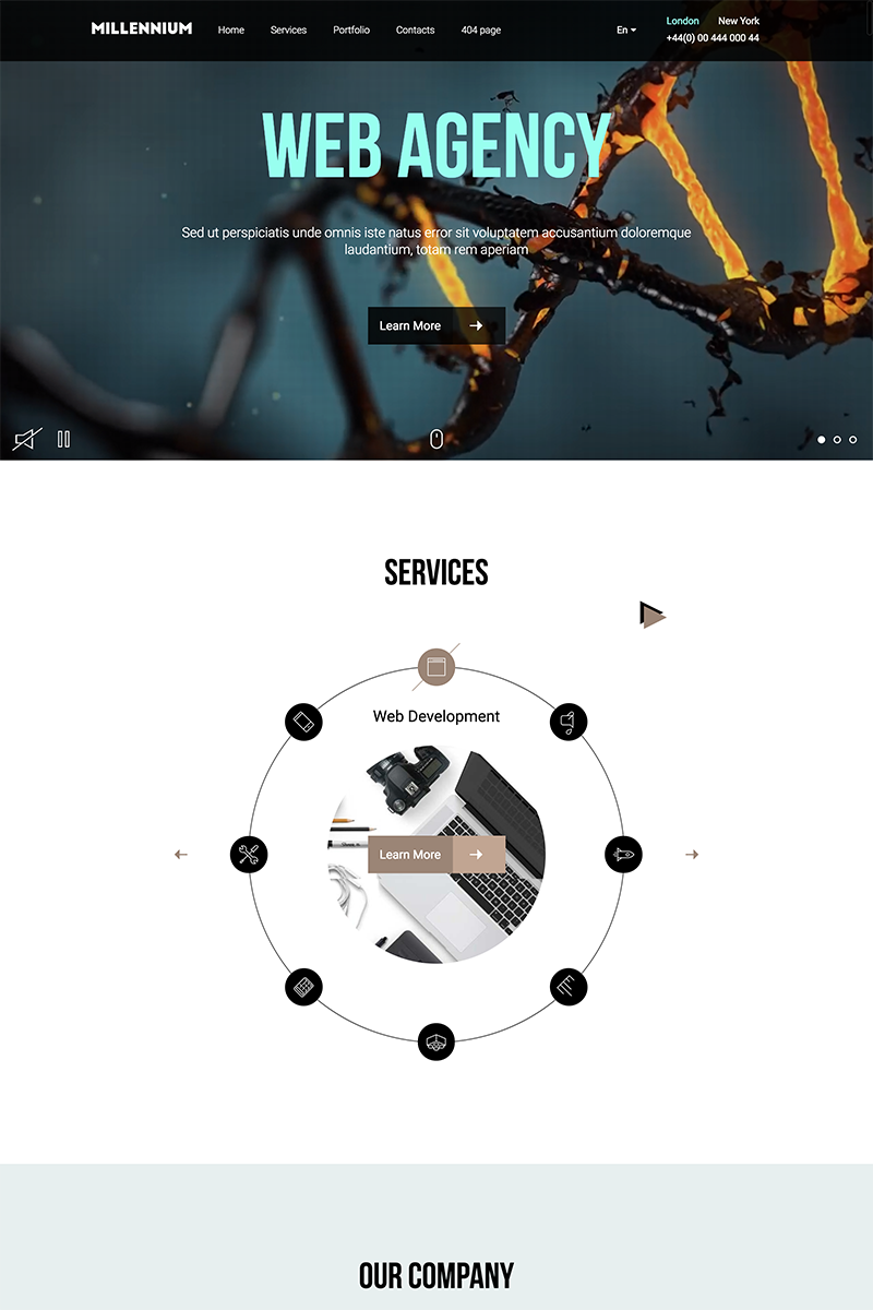 Millennium - Creative Minimalistic HTML5 Website Template