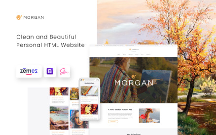 Morgan - Artist Portfolio Multipage HTML5 Website Template