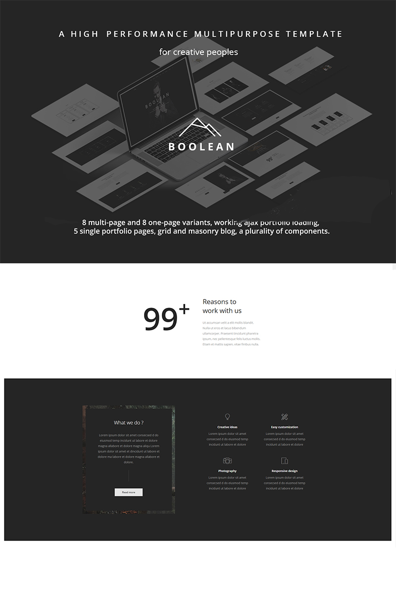Boolean - Creative Multi-Purpose Website Template