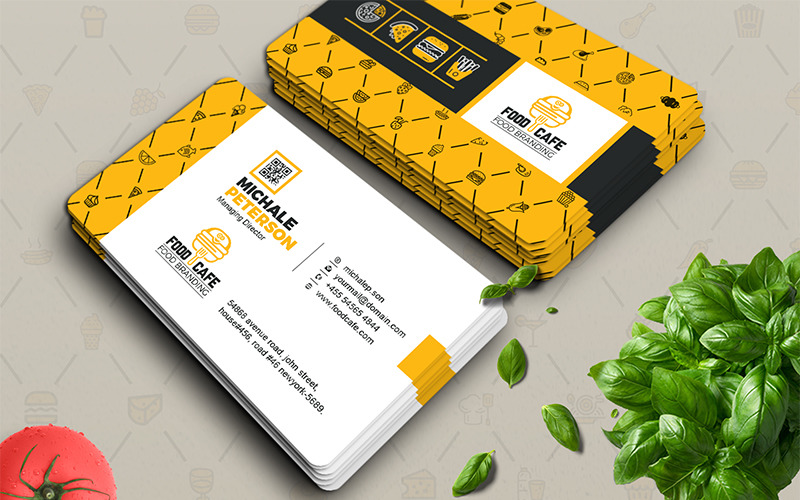Business Card for Fast Food Company | Business Card Print | Custom Business Card | Digital Print File Corporate Identity