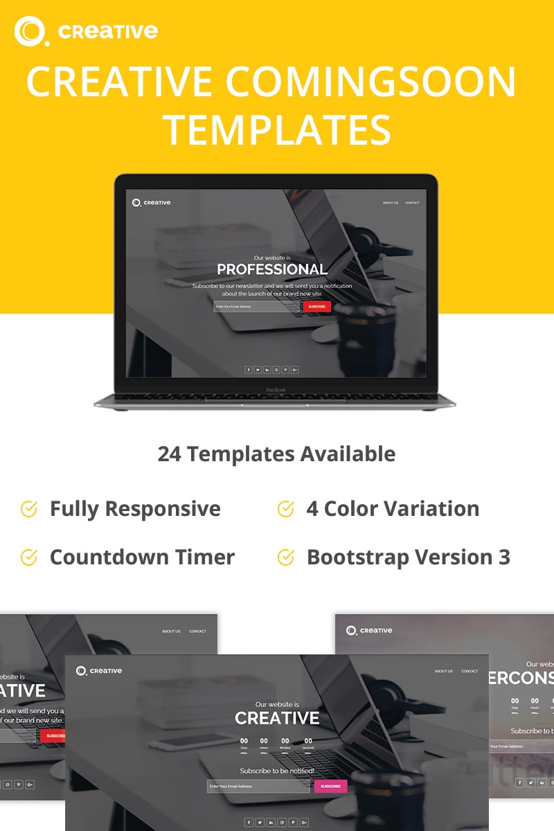 Creative Coming Soon Specialty Page - screenshot