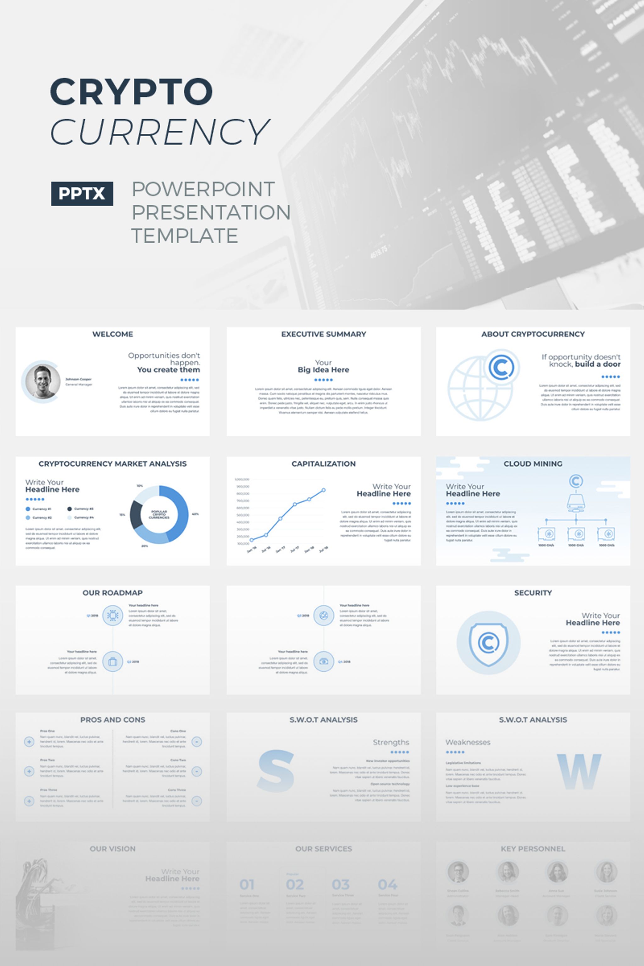 CryptoCurrency PowerPointmall #67155 - skärmbild