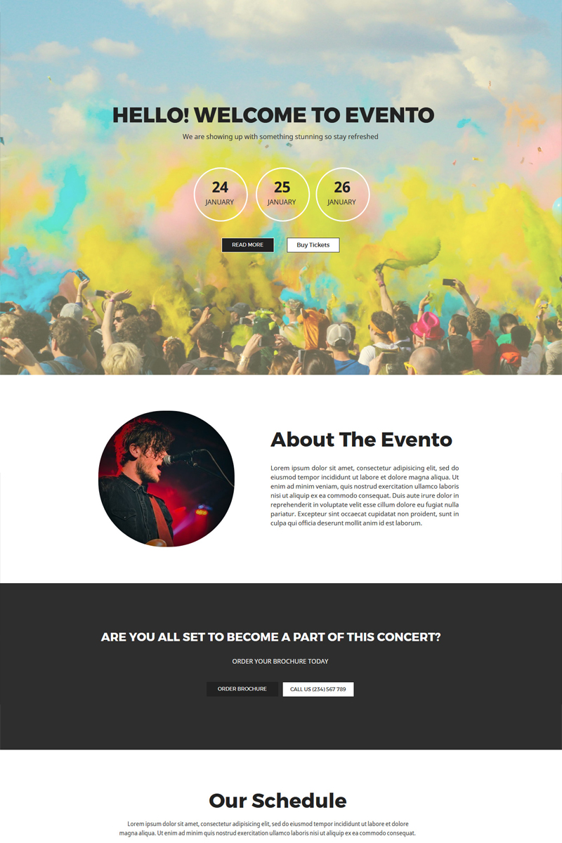 Evento - Concert Events Unbounce Template