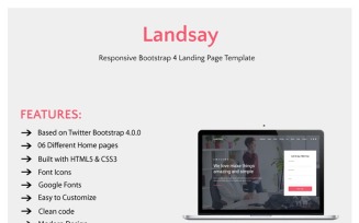 Landsay - Responsive Bootstrap 4 Website Template