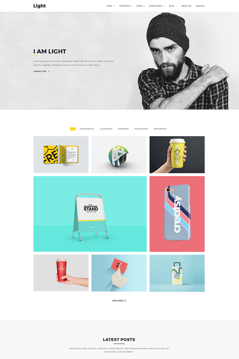 Light Minimal Portfolio Website  Template 67181