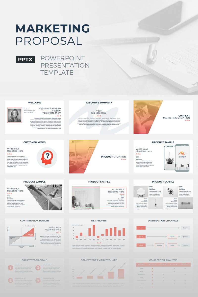 Marketing Proposal PowerPoint Template 67156