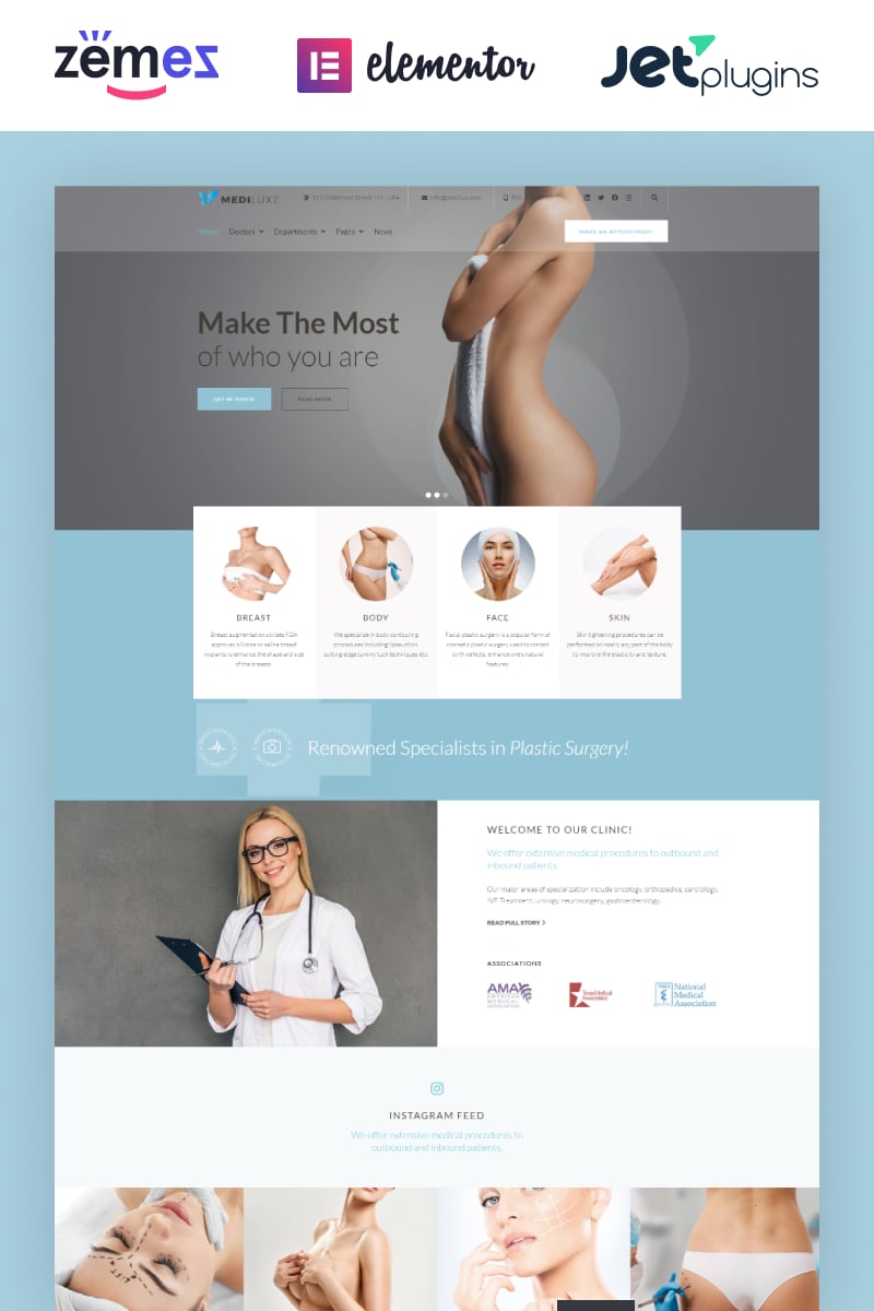 MediLuxe - Plastic Surgery Tema WordPress №67149