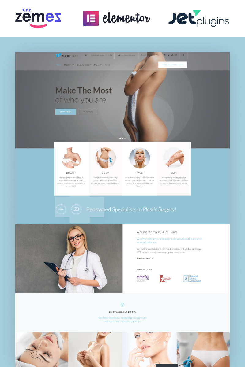 MediLuxe - Plastic Surgery WordPress sablon 67149