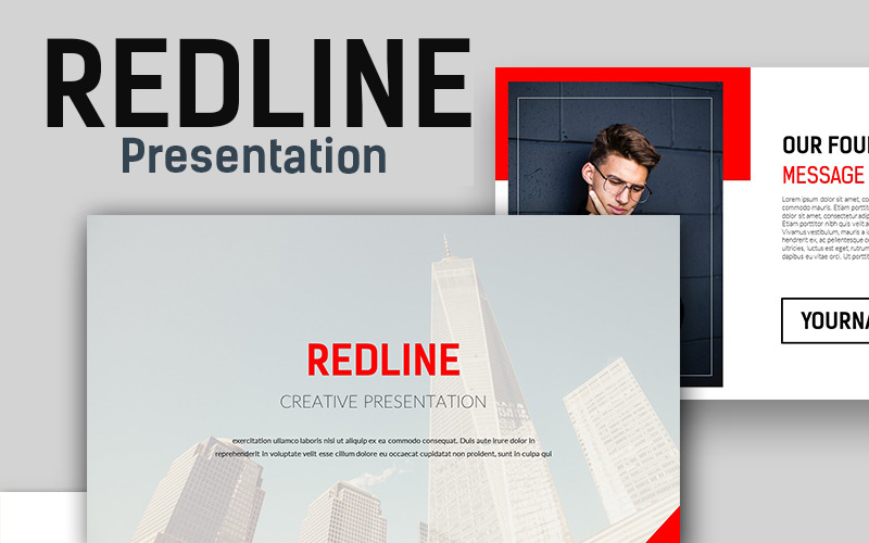 Redline Creative PowerPoint template PowerPoint Template