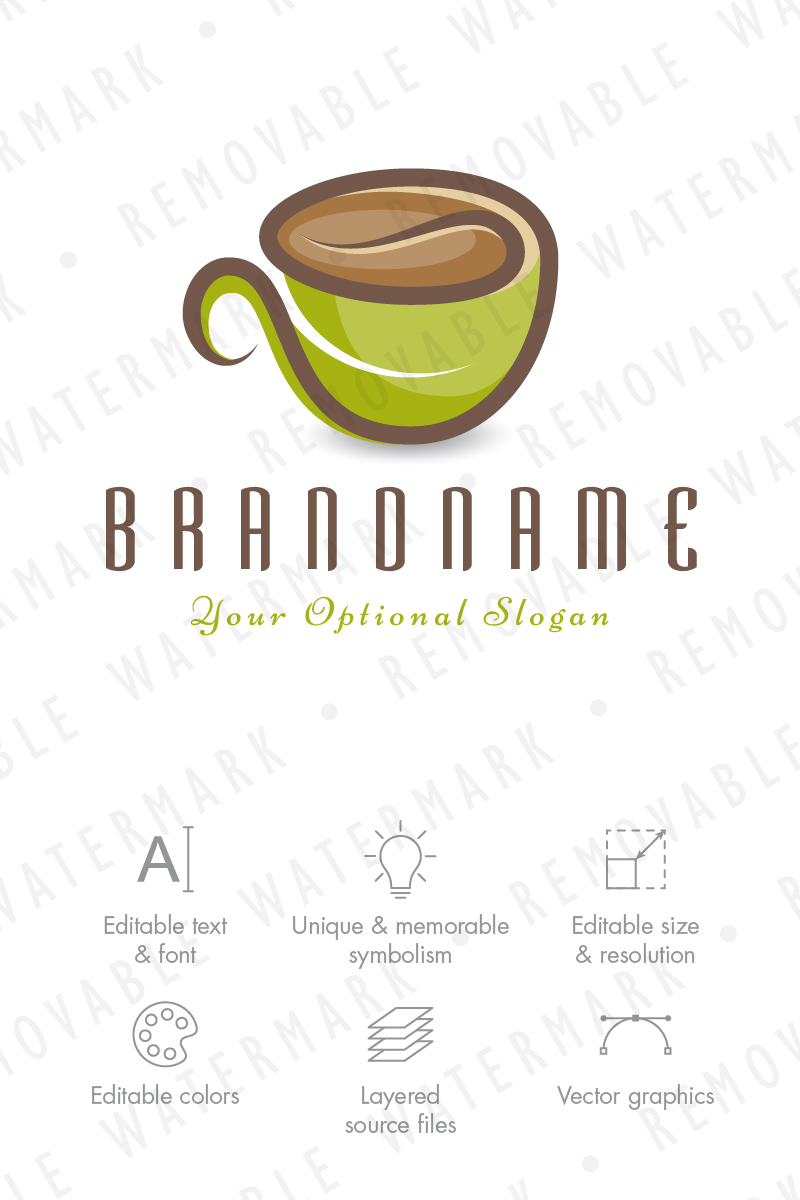 spiced coffee logo template