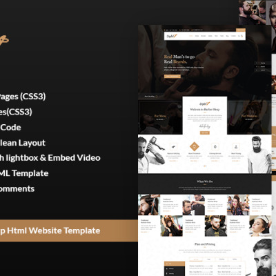 Stylist - Hair Salon Bootstrap Html Template Web №67190 #67190