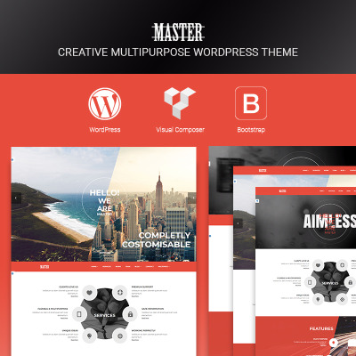 Template WordPress Responsive #67162 "Master - Creative Multi Purpose" #67162