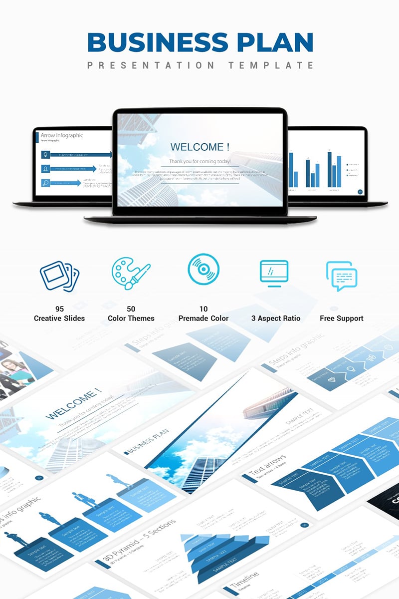 Business plan presentation template metricsklo