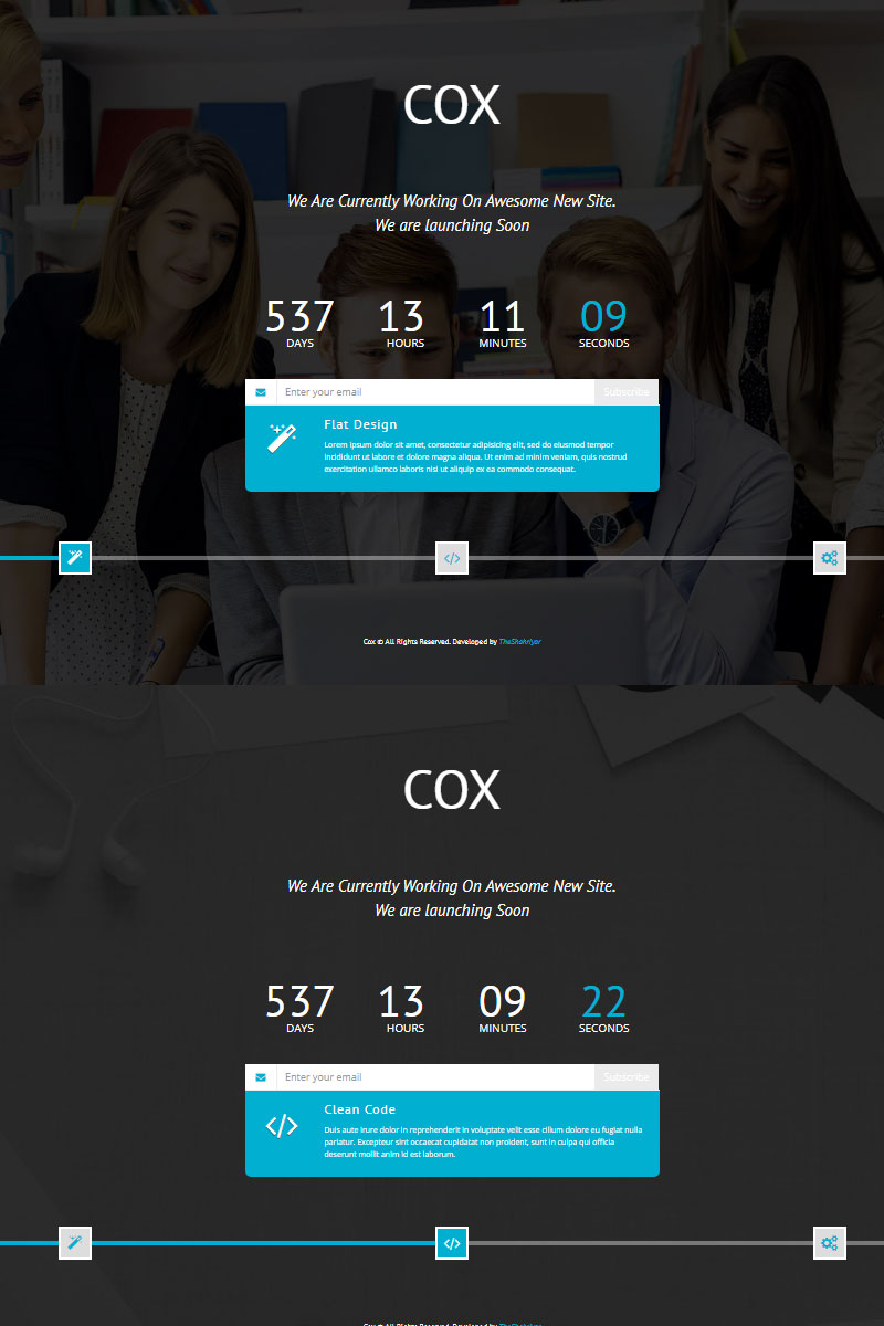 Cox - Coming Soon HTML5 Specialty Page - screenshot