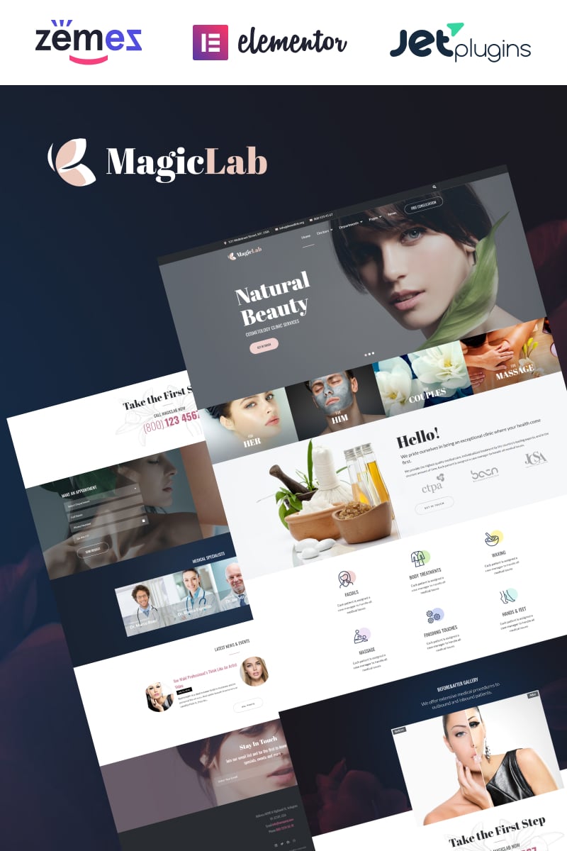 MagieLab - Cosmetic Clinic WordPress Theme - screenshot