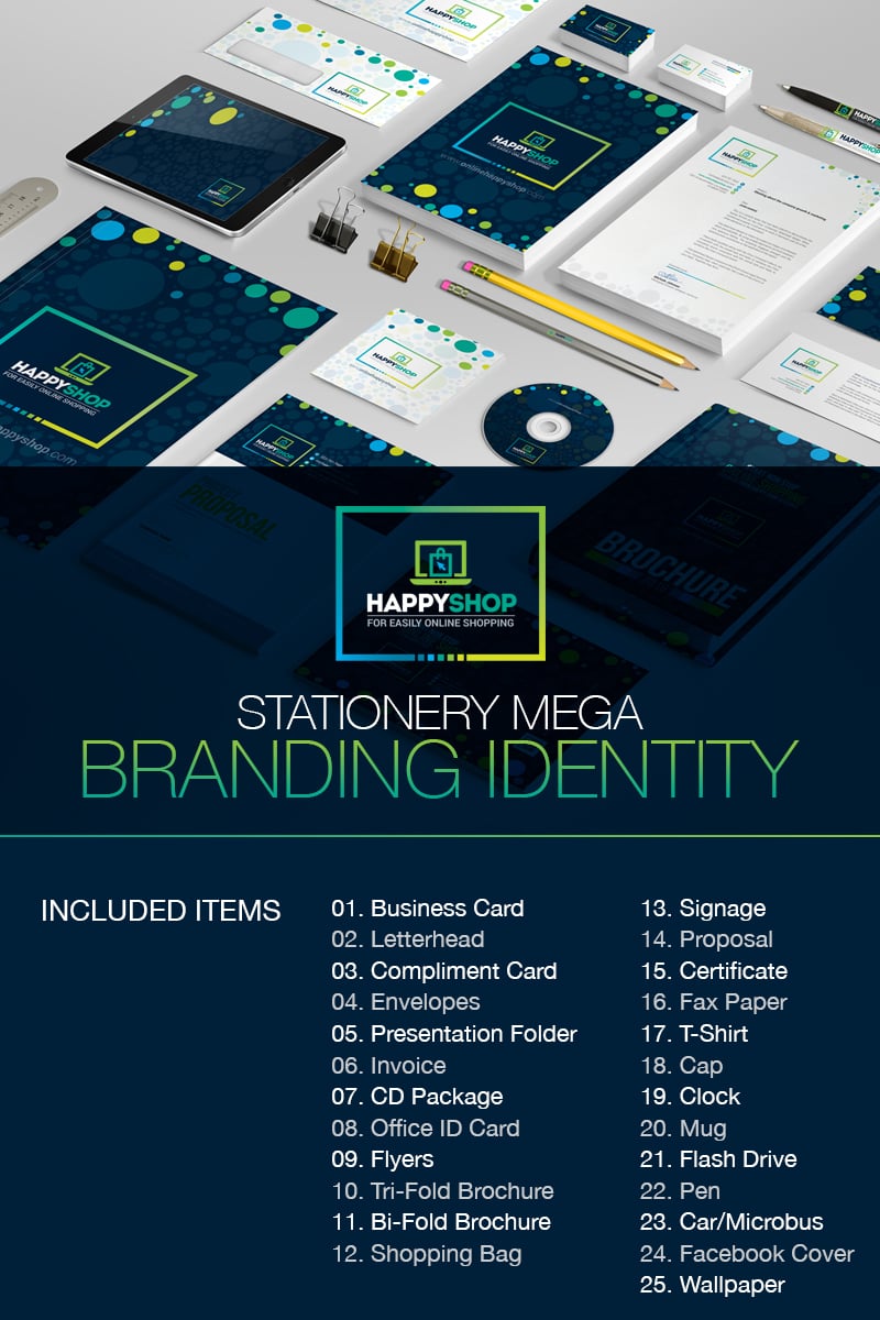 Plantilla De Identidad Corporativa "Business Mega Branding Bundle for E-Commerce or Online Shop" #67284